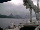 Pitons in Sicht